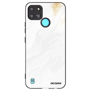 Picasee fekete szilikon tok az alábbi mobiltelefonokra Realme C21Y - White