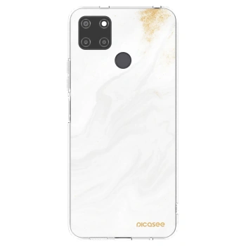 Picasee átlátszó szilikon tok az alábbi mobiltelefonokra Realme C21Y - White