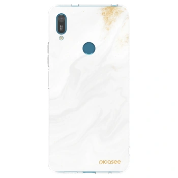 Picasee átlátszó szilikon tok az alábbi mobiltelefonokra Huawei Y7 2019 - White