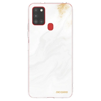 Picasee átlátszó szilikon tok az alábbi mobiltelefonokra Samsung Galaxy A21s - White