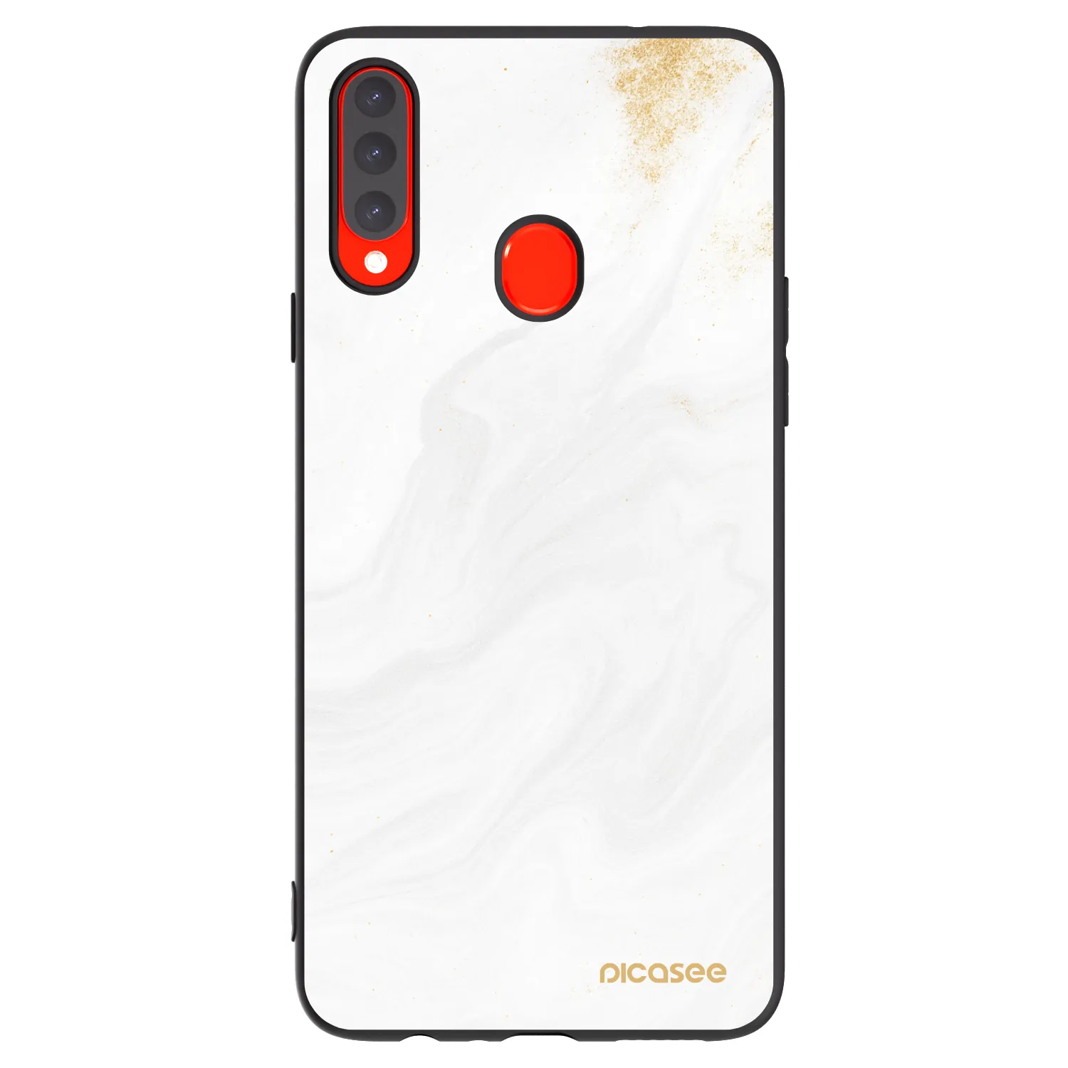 Picasee fekete szilikon tok az alábbi mobiltelefonokra Samsung Galaxy A20s - White