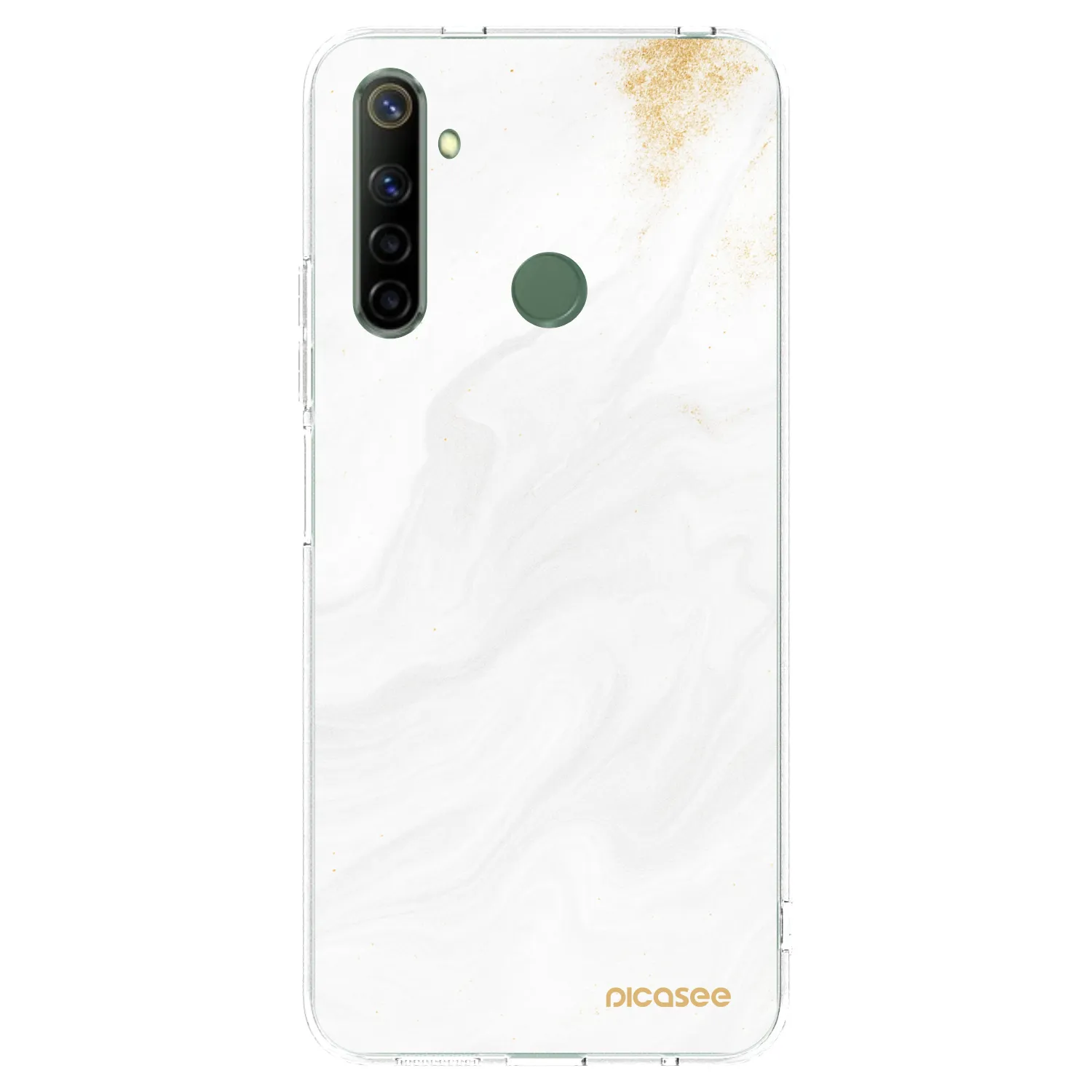Picasee átlátszó szilikon tok az alábbi mobiltelefonokra Realme 6i - White