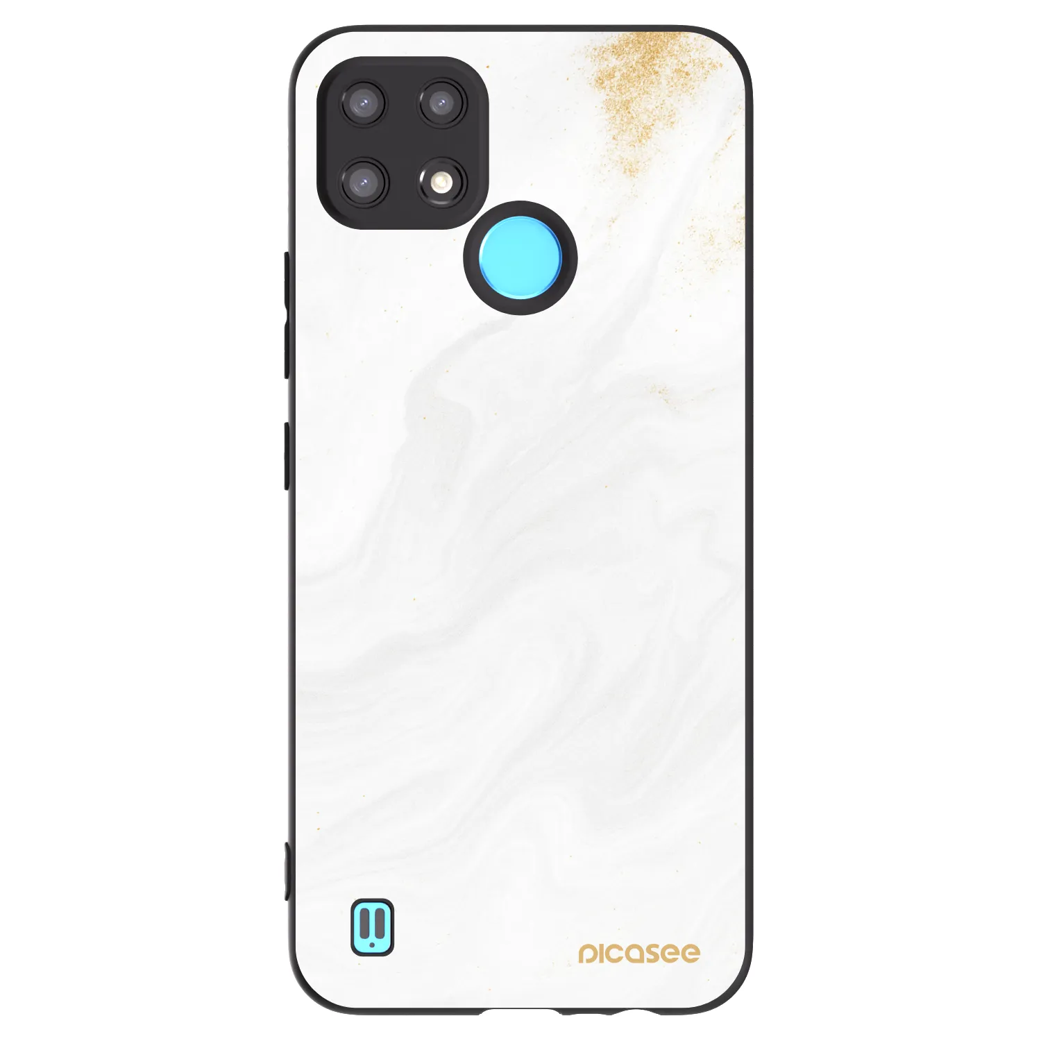 Picasee fekete szilikon tok az alábbi mobiltelefonokra Realme C21 - White