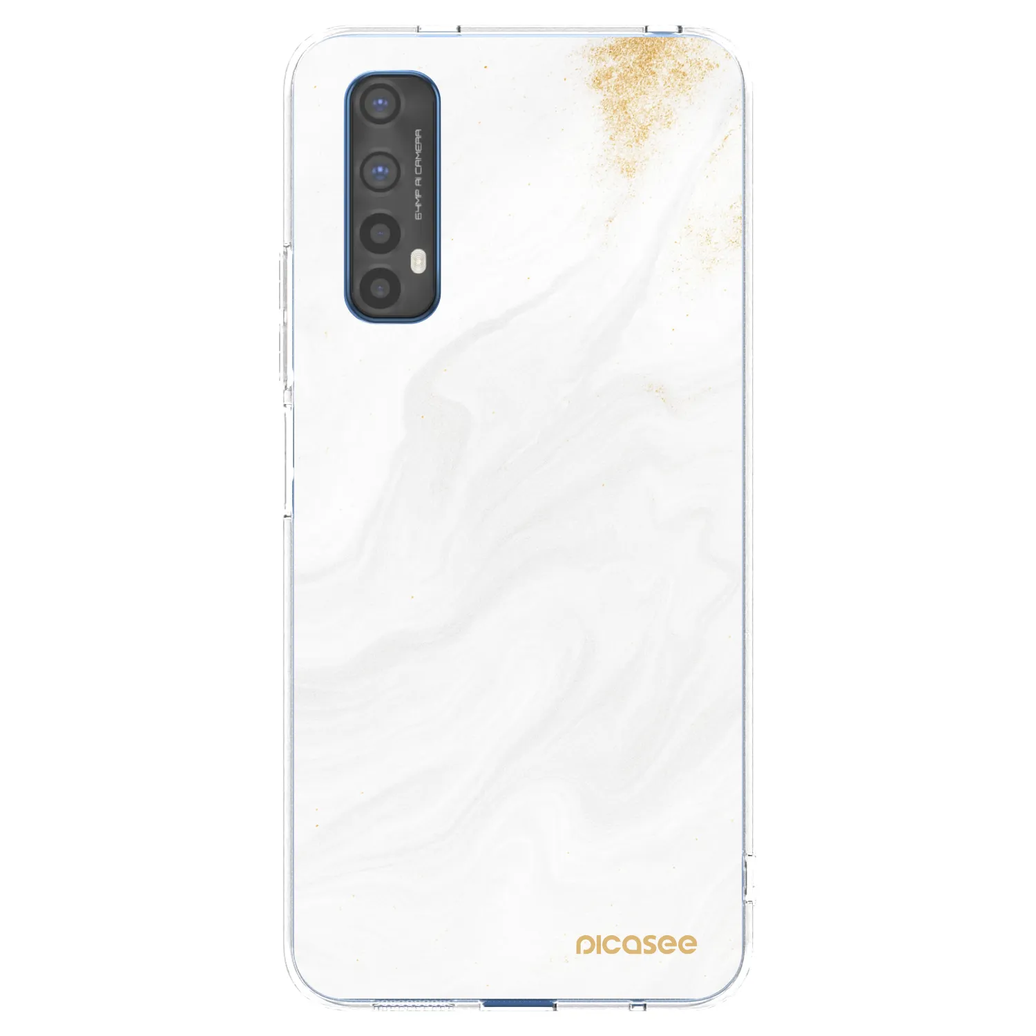 Picasee átlátszó szilikon tok az alábbi mobiltelefonokra Realme 7 - White