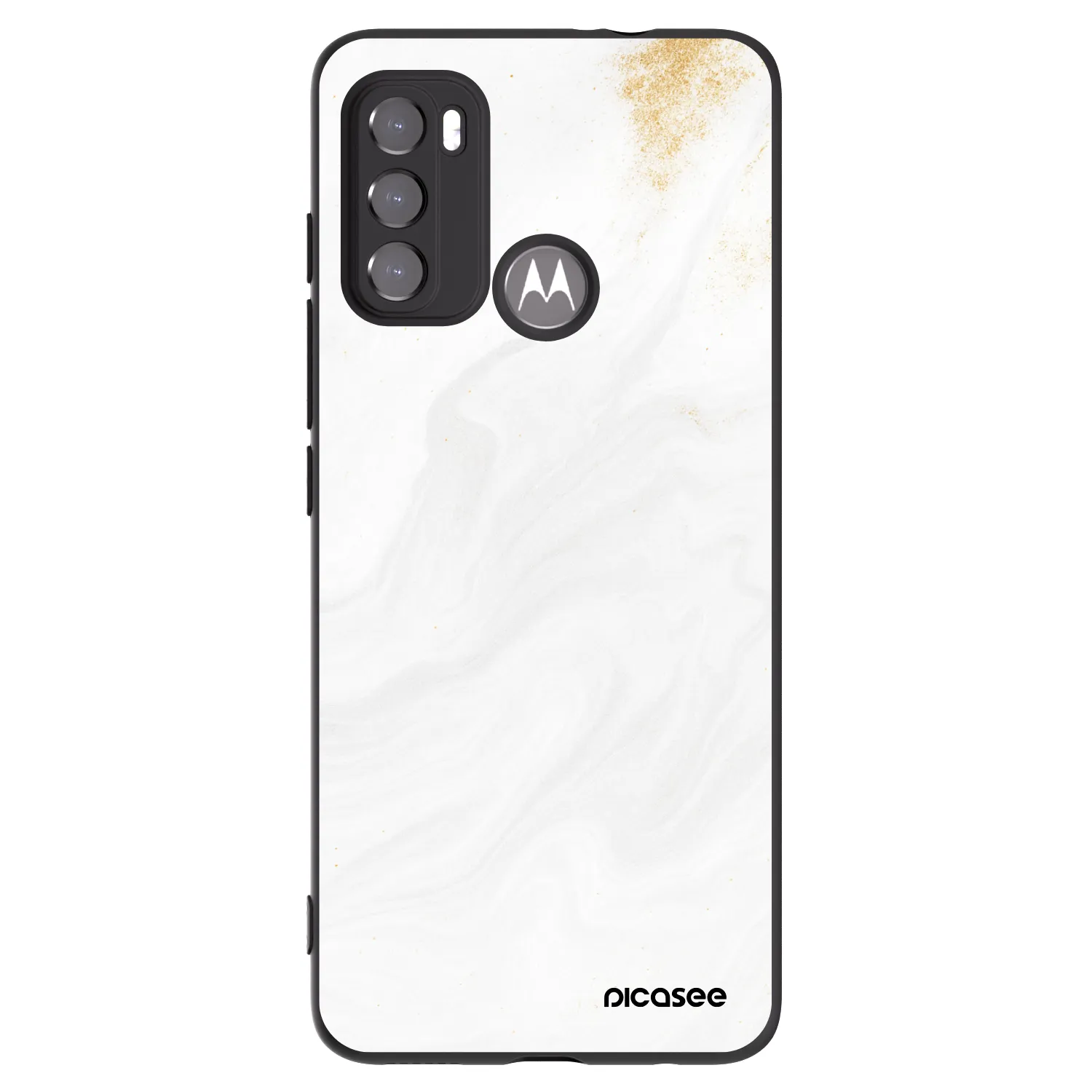 Picasee fekete szilikon tok az alábbi mobiltelefonokra Motorola Moto G60 - White