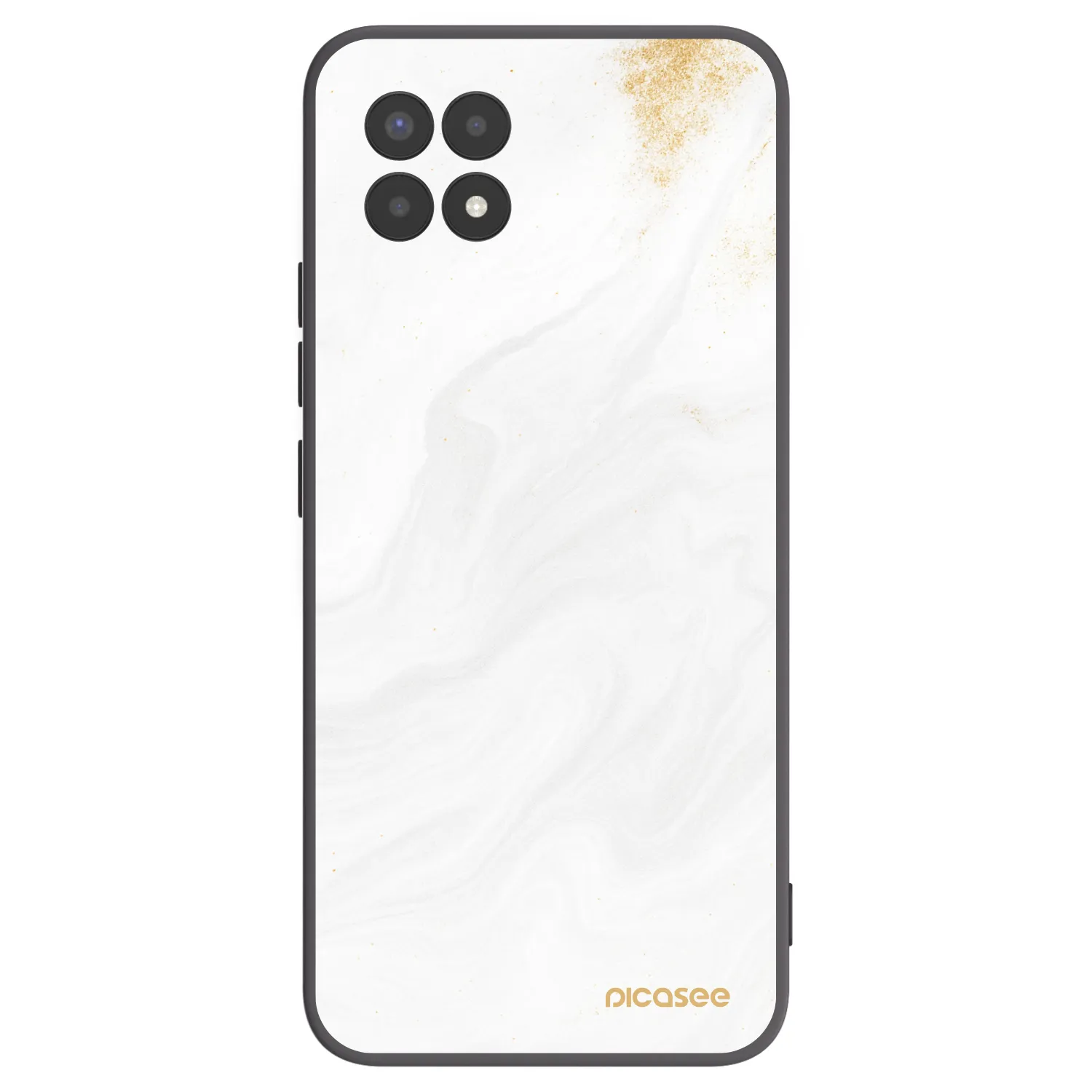 Picasee fekete szilikon tok az alábbi mobiltelefonokra Realme 8i - White