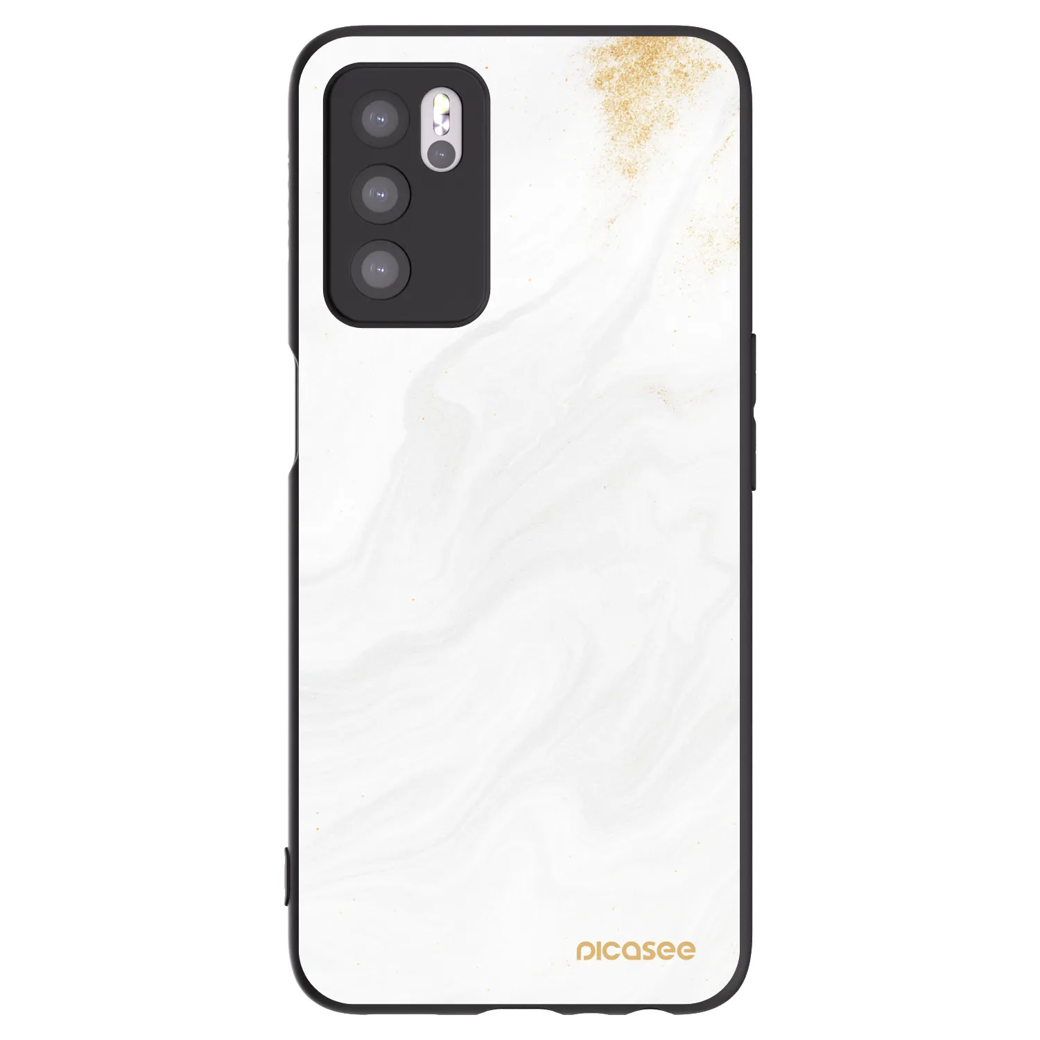 Picasee fekete szilikon tok az alábbi mobiltelefonokra OPPO A16s - White