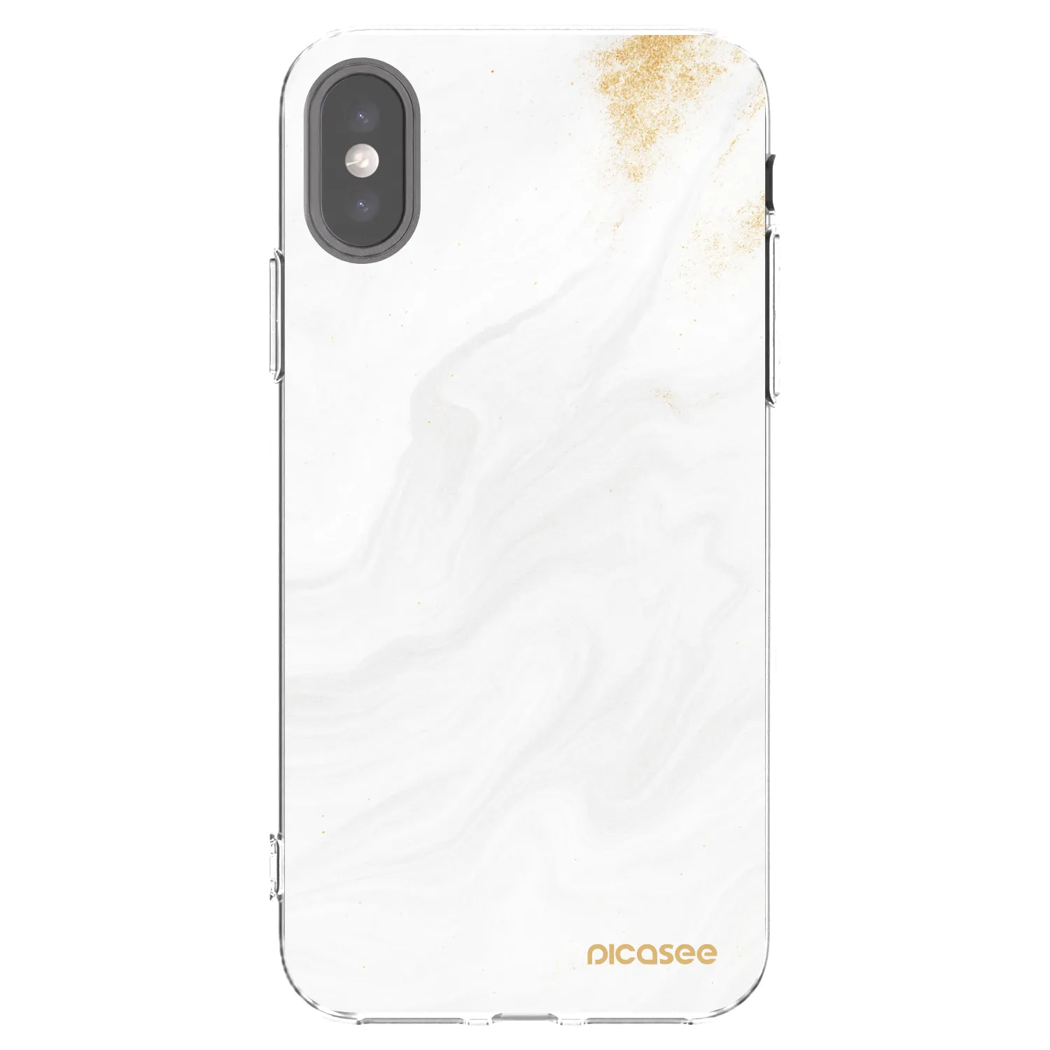 Picasee átlátszó szilikon tok az alábbi mobiltelefonokra Apple iPhone X/XS - White