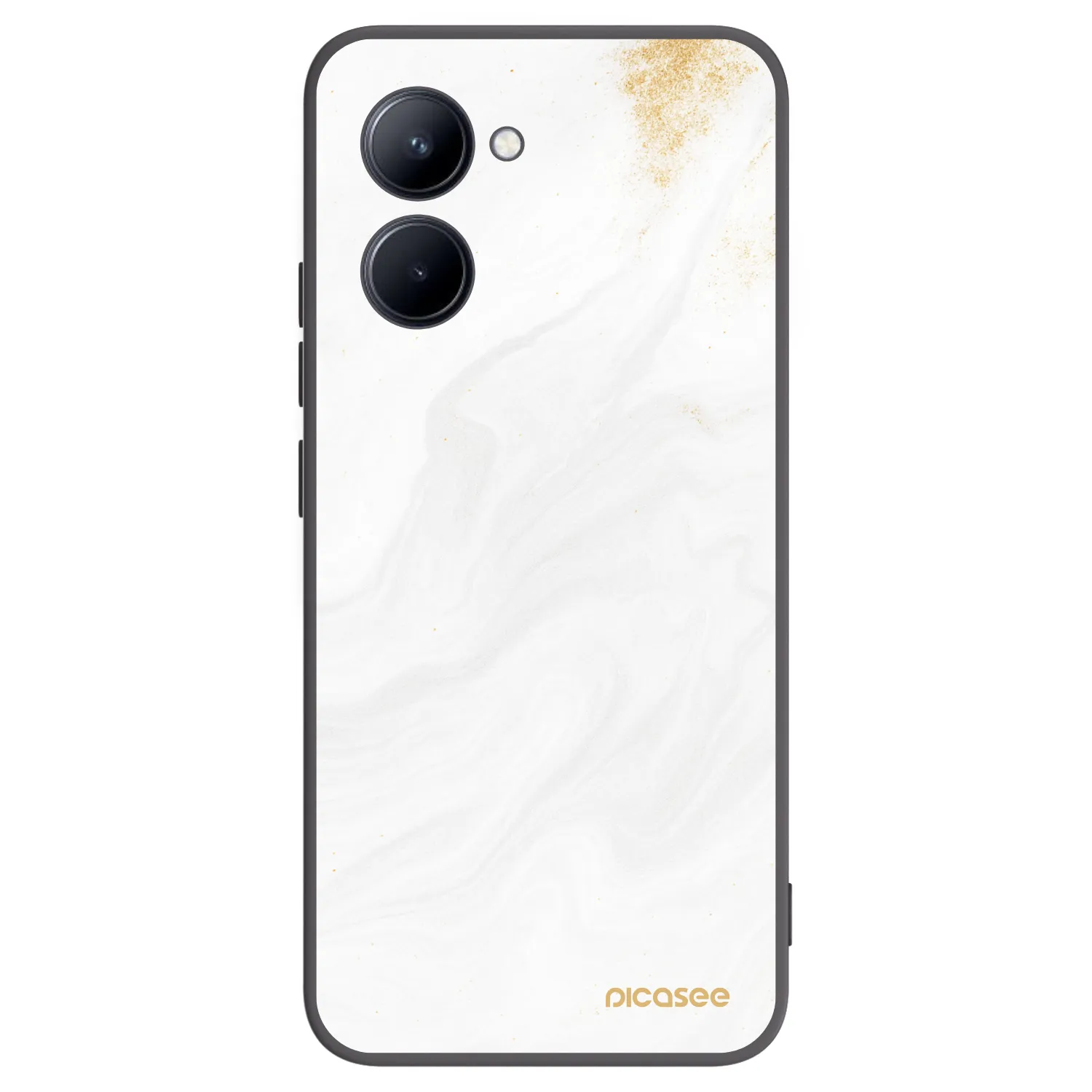 Picasee fekete szilikon tok az alábbi mobiltelefonokra Realme C33 (2023) - White
