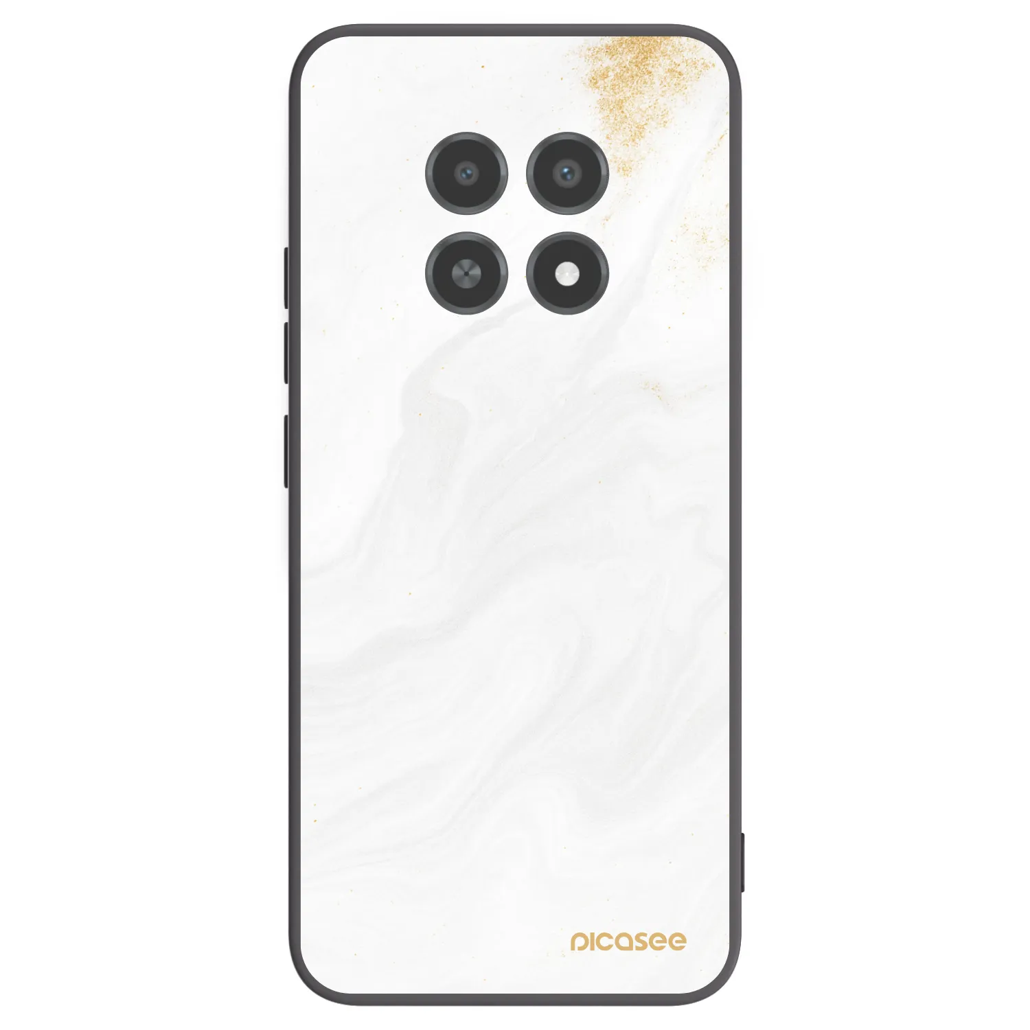 Picasee fekete szilikon tok az alábbi mobiltelefonokra Realme 12X - White