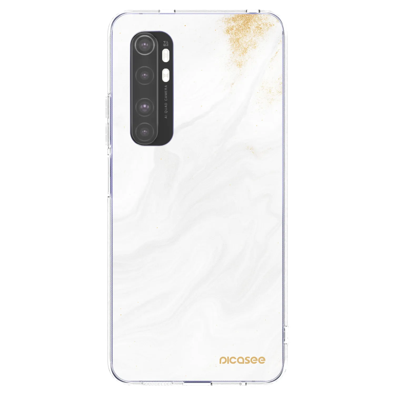 Picasee átlátszó szilikon tok az alábbi mobiltelefonokra Xiaomi Mi Note 10 Lite - White