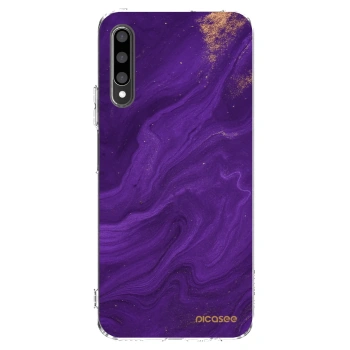 Picasee átlátszó szilikon tok az alábbi mobiltelefonokra Honor 9X Pro - Purple