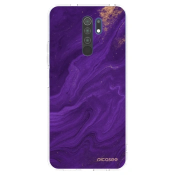 Picasee átlátszó szilikon tok az alábbi mobiltelefonokra Xiaomi Redmi 9 - Purple
