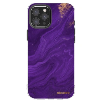 Picasee átlátszó szilikon tok az alábbi mobiltelefonokra Apple iPhone 12 Pro Max - Purple