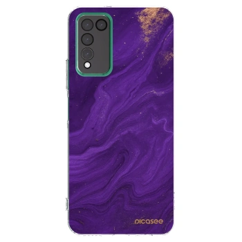 Picasee átlátszó szilikon tok az alábbi mobiltelefonokra Honor 10X Lite - Purple