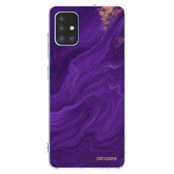 Picasee átlátszó szilikon tok az alábbi mobiltelefonokra Samsung Galaxy M51 M515F - Purple