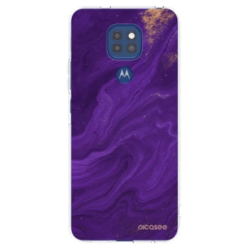 Picasee átlátszó szilikon tok az alábbi mobiltelefonokra Motorola Moto G9 Play - Purple