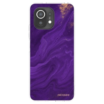 Picasee átlátszó szilikon tok az alábbi mobiltelefonokra Xiaomi Mi 11 - Purple