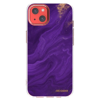 Picasee átlátszó szilikon tok az alábbi mobiltelefonokra Apple iPhone 13 - Purple
