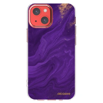 Picasee átlátszó szilikon tok az alábbi mobiltelefonokra Apple iPhone 13 mini - Purple