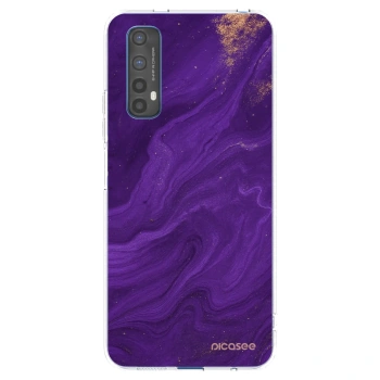 Picasee átlátszó szilikon tok az alábbi mobiltelefonokra Realme 7 - Purple
