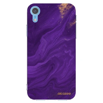 Picasee átlátszó szilikon tok az alábbi mobiltelefonokra Apple iPhone XR - Purple