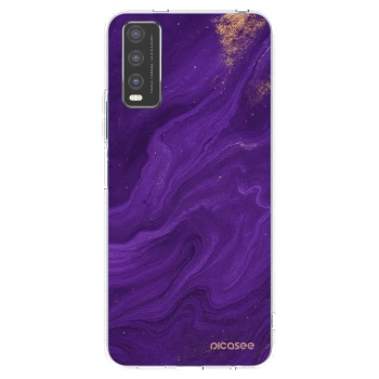 Picasee átlátszó szilikon tok az alábbi mobiltelefonokra Vivo Y20s - Purple