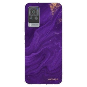 Picasee átlátszó szilikon tok az alábbi mobiltelefonokra Vivo X60 Pro 5G - Purple