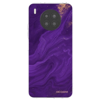 Picasee átlátszó szilikon tok az alábbi mobiltelefonokra Huawei Nova 8i - Purple