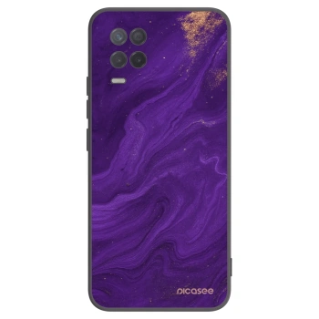 Picasee fekete szilikon tok az alábbi mobiltelefonokra Realme 8 5G - Purple