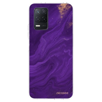 Picasee átlátszó szilikon tok az alábbi mobiltelefonokra Realme 8 5G - Purple