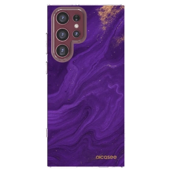 Picasee átlátszó szilikon tok az alábbi mobiltelefonokra Samsung Galaxy S22 Ultra 5G - Purple