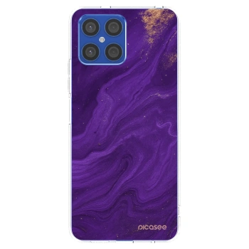 Picasee átlátszó szilikon tok az alábbi mobiltelefonokra Honor X8 4G - Purple