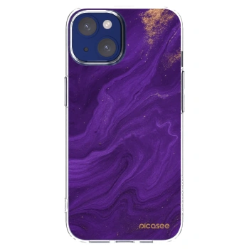 Picasee átlátszó szilikon tok az alábbi mobiltelefonokra Apple iPhone 14 - Purple