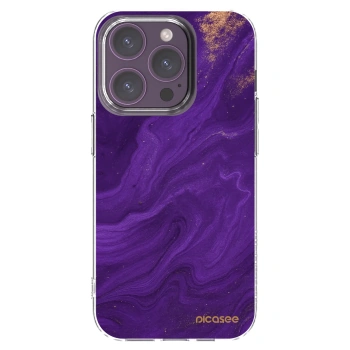 Picasee átlátszó szilikon tok az alábbi mobiltelefonokra Apple iPhone 14 Pro - Purple