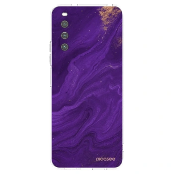 Picasee átlátszó szilikon tok az alábbi mobiltelefonokra Sony Xperia 10 IV 5G - Purple