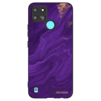 Picasee fekete szilikon tok az alábbi mobiltelefonokra Realme C21Y - Purple