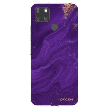 Picasee átlátszó szilikon tok az alábbi mobiltelefonokra Realme C21Y - Purple