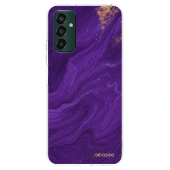 Picasee átlátszó szilikon tok az alábbi mobiltelefonokra Samsung Galaxy M13 M135F - Purple