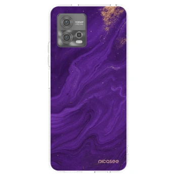 Picasee átlátszó szilikon tok az alábbi mobiltelefonokra Motorola Moto G72 - Purple