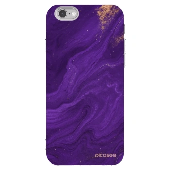 Picasee átlátszó szilikon tok az alábbi mobiltelefonokra Apple iPhone 6/6S - Purple
