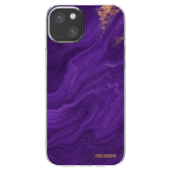 Picasee átlátszó szilikon tok az alábbi mobiltelefonokra Apple iPhone 15 Plus - Purple