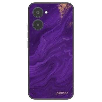 Picasee fekete szilikon tok az alábbi mobiltelefonokra Realme 10 4G - Purple