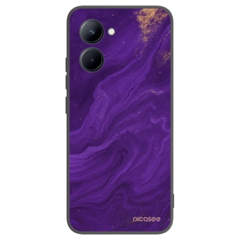 Picasee fekete szilikon tok az alábbi mobiltelefonokra Realme C33 (2023) - Purple