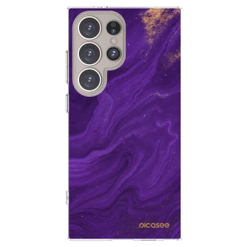 Picasee átlátszó szilikon tok az alábbi mobiltelefonokra Samsung Galaxy S24 Ultra S928B 5G - Purple