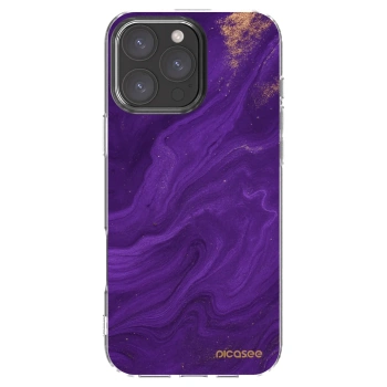 Picasee átlátszó szilikon tok az alábbi mobiltelefonokra Apple iPhone 16 Pro Max - Purple