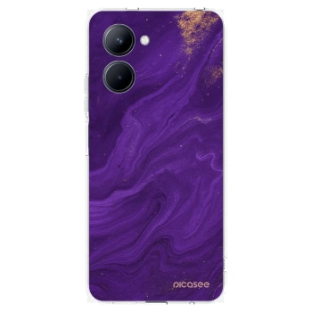 Picasee átlátszó szilikon tok az alábbi mobiltelefonokra Realme C33 (2023) - Purple