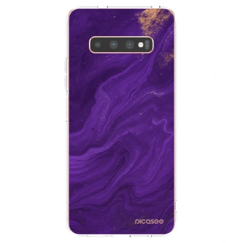 Picasee átlátszó szilikon tok az alábbi mobiltelefonokra Samsung Galaxy S10 Plus G975 - Purple