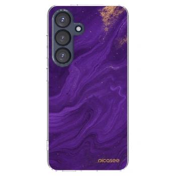 Picasee átlátszó szilikon tok az alábbi mobiltelefonokra Samsung Galaxy S25 5G - Purple