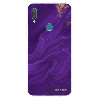 Picasee átlátszó szilikon tok az alábbi mobiltelefonokra Huawei Y6 2019 - Purple